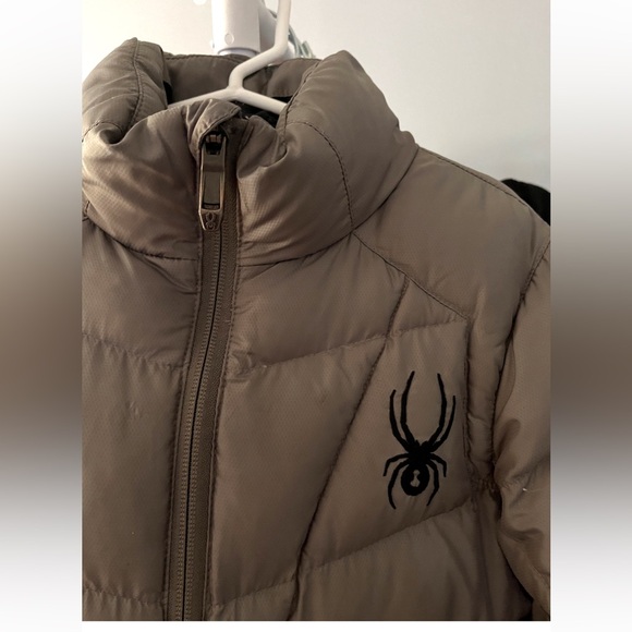 Spyder Kids' Tan Puffer Jacket SIZE SMALL (boys 4-6) - Picture 3 of 4